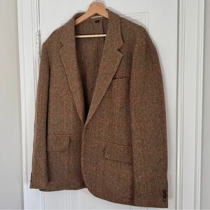 New Unused JCrew Mens Italian Wool Blazer Herringbone 44R